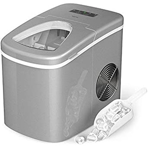 hOmeLabs Portable Ice Maker Machine for Countertop - Makes 26 lbs of Ice per 24 hours - Ice Cubes ready in 8 Minutes - Electric Ice Making Machine with Ice Scoop and 1.5 lb Ice Storage - Silver (B071J2LSQS), Amazon Price Drop Alert, Amazon Price History Tracker