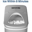 hOmeLabs Portable Ice Maker Machine for Countertop - Makes 26 lbs of Ice per 24 hours - Ice Cubes ready in 8 Minutes - Electric Ice Making Machine with Ice Scoop and 1.5 lb Ice Storage - Silver (B071J2LSQS), Amazon Price Drop Alert, Amazon Price History Tracker
