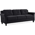 Modern Black Microfiber Sofa with Rolled Arms (B07KN1RPBB), Amazon Price Tracker, Amazon Price History