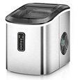 Euhomy Ice Maker Machine Countertop, Makes 26 lbs Ice in 24 hrs-Ice Cubes Ready in 8 Mins, Compact&amp;Lightweight Ice Maker with Ice Scoop and Basket. (Silver) (B07R56HW4G), Amazon Price Tracker, Amazon Price History