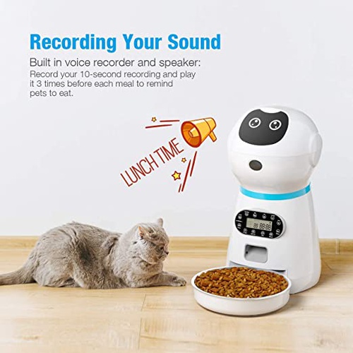 Automatic Cat Food Dispenser Timer Cute Cat Feeder Station by isYoung