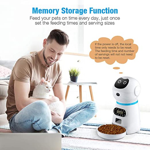 Automatic Cat Food Dispenser Timer Cute Cat Feeder Station by isYoung