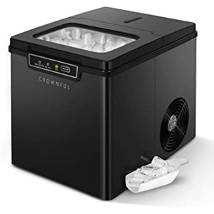 Crownful Ice Maker Countertop Machine, 9 Ice Cubes Ready in 8-10 Minutes, 26lbs Bullet Ice Cubes in 24H, Electric Ice Maker with Scoop and Basket - Black (B087B9YCX4), Amazon Price Tracker, Amazon Price History