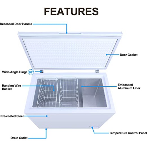 Galanz 7.0 cu ft Chest Freezer Manual Defrost