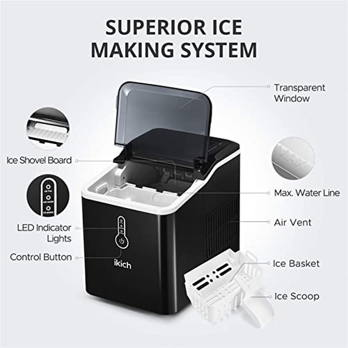 Countertop Ice Maker Portable Ice Machine IKICH (CP217A)