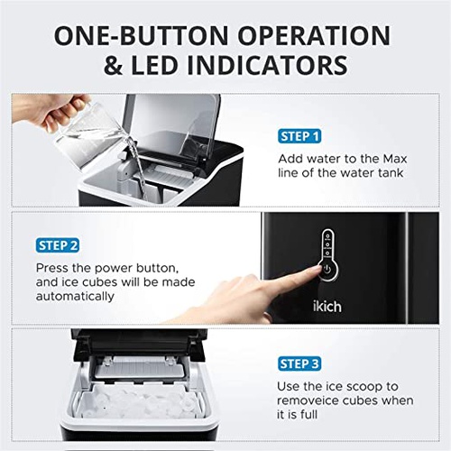 Countertop Ice Maker Portable Ice Machine IKICH (CP217A)