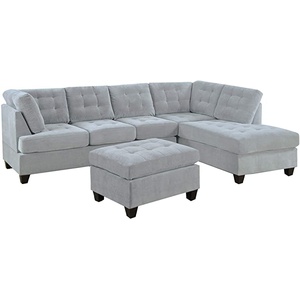 Modern Sofa L-Shaped Sectional Microsuede Couch with Chaise & Ottoman (B08N2N12NP), Amazon Price Drop Alert, Amazon Price History Tracker