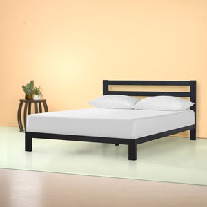 Zinus Arnav Modern Studio 36&#34; Black Metal Platform Bed with Headboard, King (53838177), Walmart Price Drop Alert, Walmart Price History Tracker